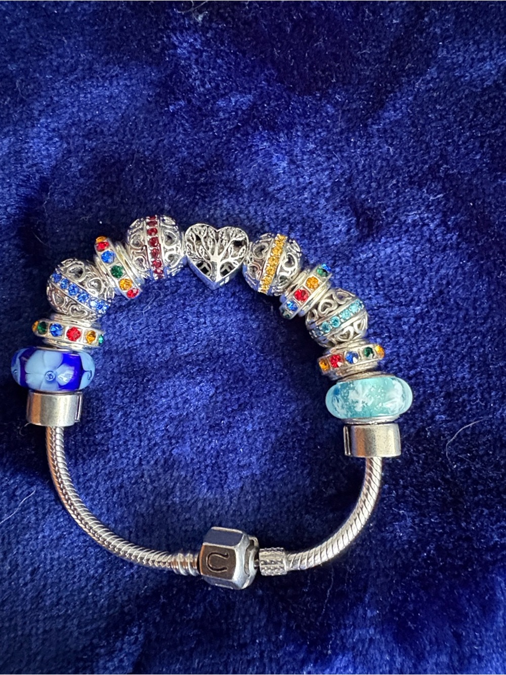 Chamilia Silver Snake Chain Charm Bracelet - Picture 3 of 3